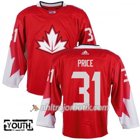 Kanada Tröja Carey Price 31 World Cup 2016 Barn Röd